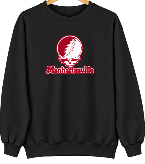 Manhattanville Stealie Premium Unisex Crewneck — Design: Manhattanville College — Black