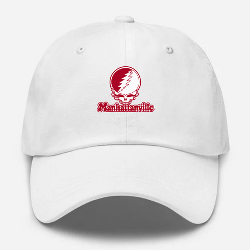 Manhattanville Stealie Premium Unisex Dad Hat — Design: Manhattanville College — White