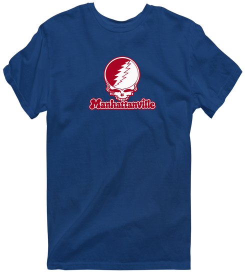 Manhattanville Stealie Premium Unisex T-Shirt — Design: Manhattanville College — Navy