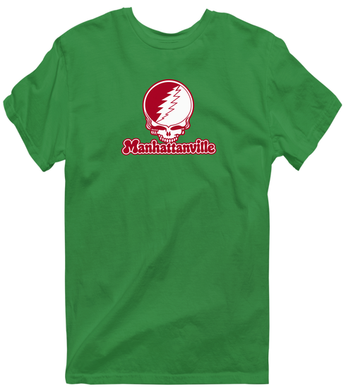 Manhattanville Stealie Premium Unisex T-Shirt — Design: Manhattanville College — Irish Green
