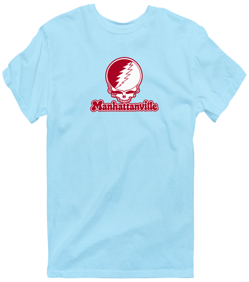 Manhattanville Stealie Premium Unisex T-Shirt — Design: Manhattanville College — Light Blue
