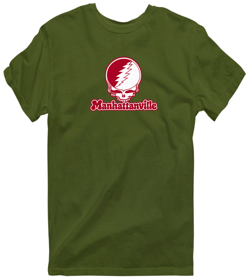 Manhattanville Stealie Premium Unisex T-Shirt — Design: Manhattanville College — Military Green