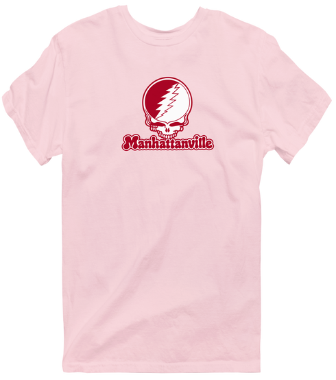 Manhattanville Stealie Premium Unisex T-Shirt — Design: Manhattanville College — Light Pink