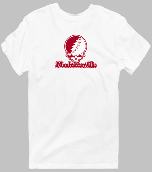 Manhattanville Stealie Premium Unisex T-Shirt — Design: Manhattanville College — White