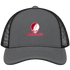 Manhattanville Stealie Premium Unisex Trucker Cap — Design: Manhattanville College — Charcoal/Black