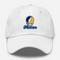 Marian Stealie Premium Unisex Dad Hat — Design: Marian University — White