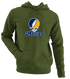 Marian Stealie Premium Unisex Hoodie — Design: Marian University — Military Green