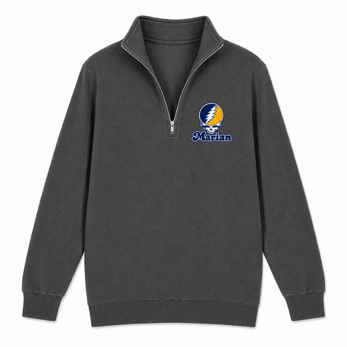 Marian Stealie Premium Unisex Quarter-Zip — Design: Marian University — Charcoal