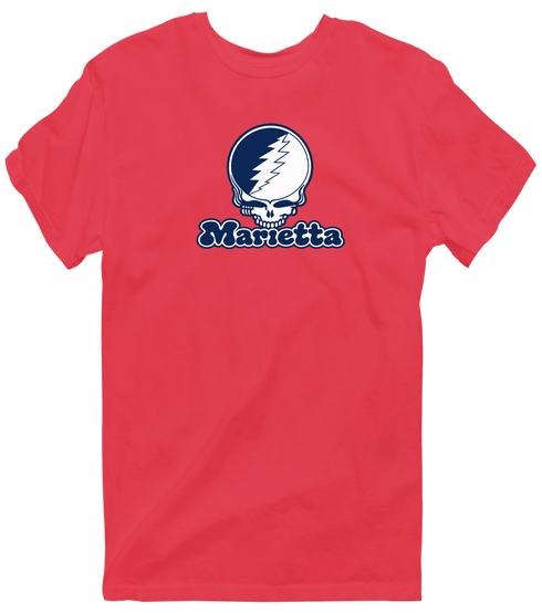 Marietta Stealie Premium Unisex T-Shirt — Design: Marietta College — Heather Red