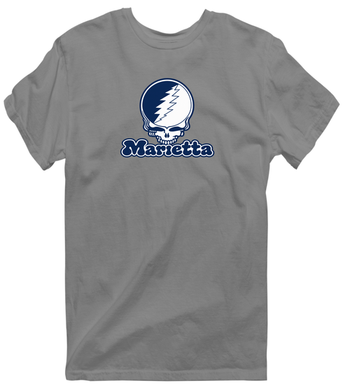 Marietta Stealie Premium Unisex T-Shirt — Design: Marietta College — Dark Heather