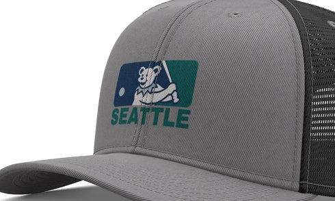 Grateful Dead - Seattle Mariners Dancing Bear Logo Grateful Dead Trucker Cap - StealieShop