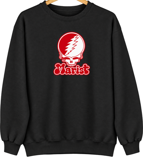 Marist Stealie Premium Unisex Crewneck — Design: Marist University — Black