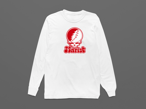 Marist Stealie Premium Unisex Long-Sleeve — Design: Marist University — White