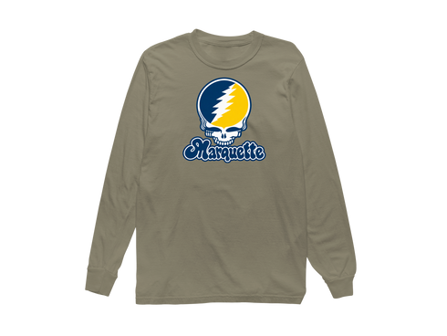 Marquette Stealie Premium Unisex Long-Sleeve — Design: Marquette University — Sandstone