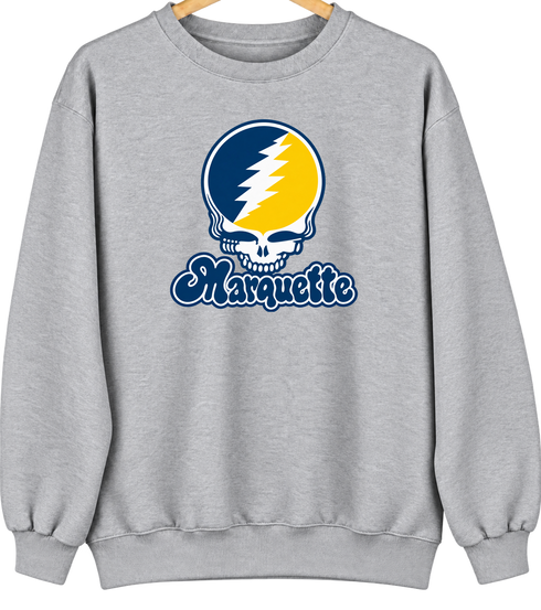 Marquette Stealie Premium Unisex Crewneck — Design: Marquette University — Sport Grey
