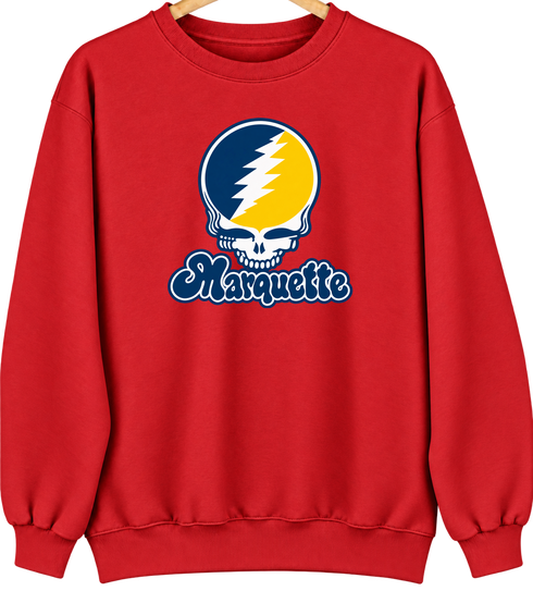 Marquette Stealie Premium Unisex Crewneck — Design: Marquette University — Red