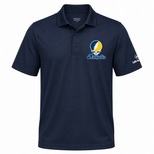 Marquette Stealie Premium Unisex Polo — Design: Marquette University — Navy
