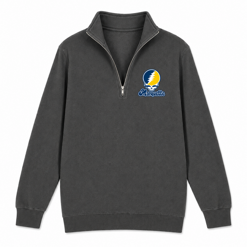 Marquette Stealie Premium Unisex Quarter-Zip — Design: Marquette University — Charcoal