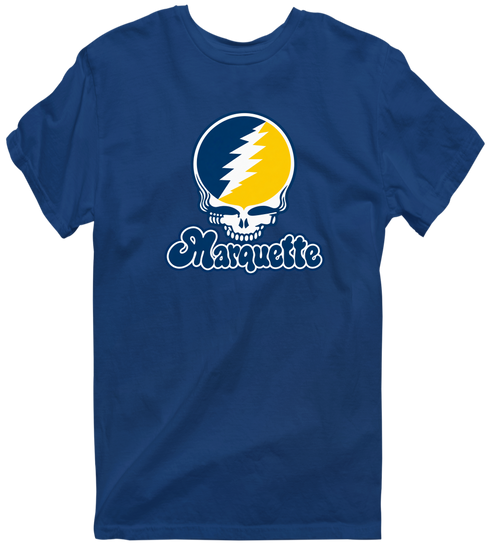 Marquette Stealie Premium Unisex T-Shirt — Design: Marquette University — Navy