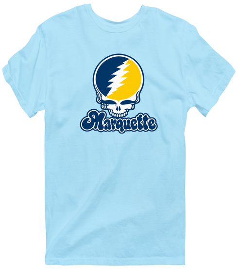 Marquette Stealie Premium Unisex T-Shirt — Design: Marquette University — Light Blue