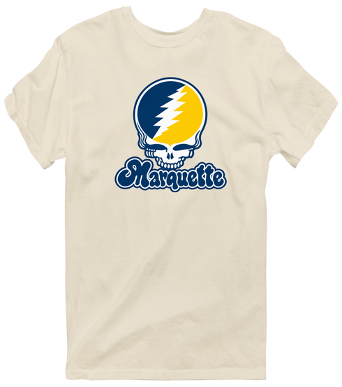 Marquette Stealie Premium Unisex T-Shirt — Design: Marquette University — Sand