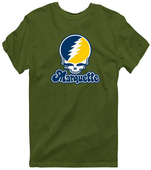 Marquette Stealie Premium Unisex T-Shirt — Design: Marquette University — Military Green