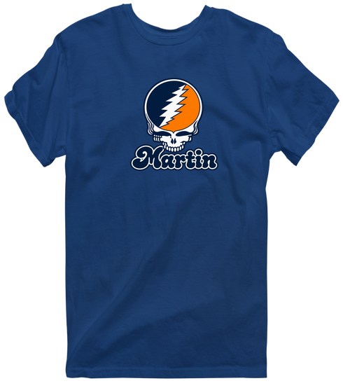 Martin Stealie Premium Unisex T-Shirt — Design: Tennessee at Martin University of — Navy