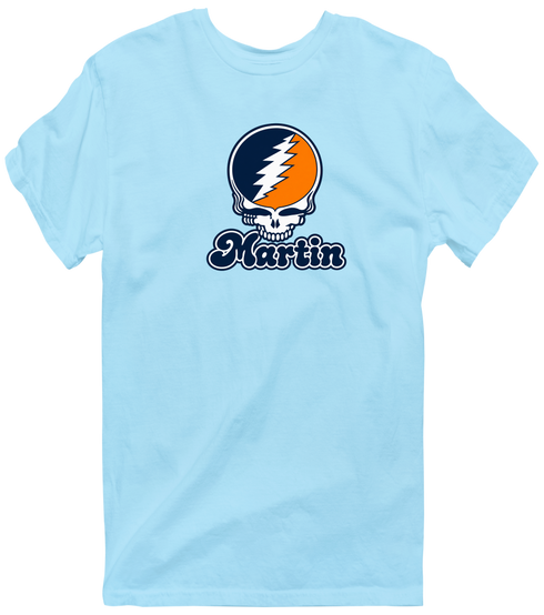 Martin Stealie Premium Unisex T-Shirt — Design: Tennessee at Martin University of — Light Blue