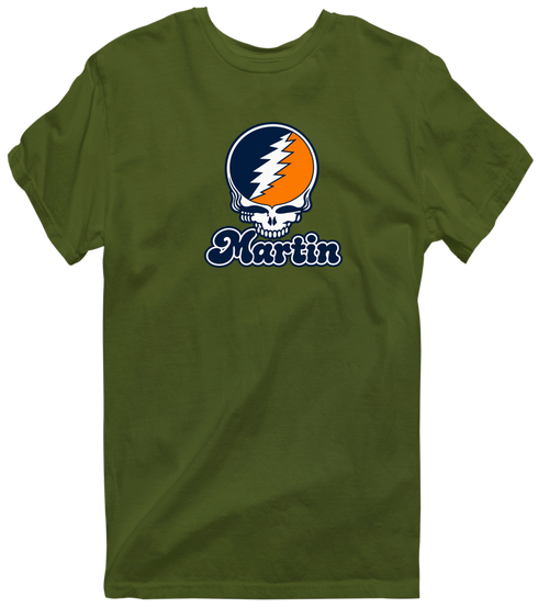 Martin Stealie Premium Unisex T-Shirt — Design: Tennessee at Martin University of — Military Green