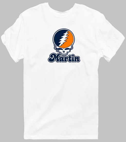Martin Stealie Premium Unisex T-Shirt — Design: Tennessee at Martin University of — White
