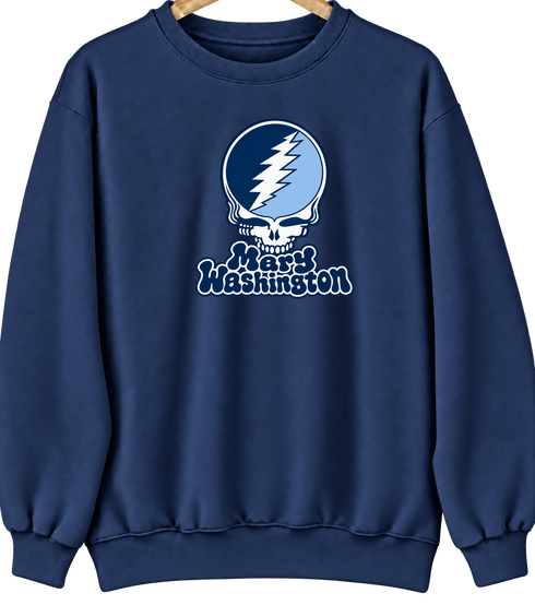 Mary Washington Stealie Premium Unisex Crewneck — Design: Mary Washington University — Navy