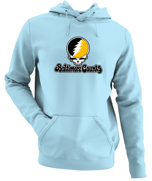 Baltimore County Stealie Premium Unisex Hoodie — Design: Maryland Baltimore County University of — Light Blue
