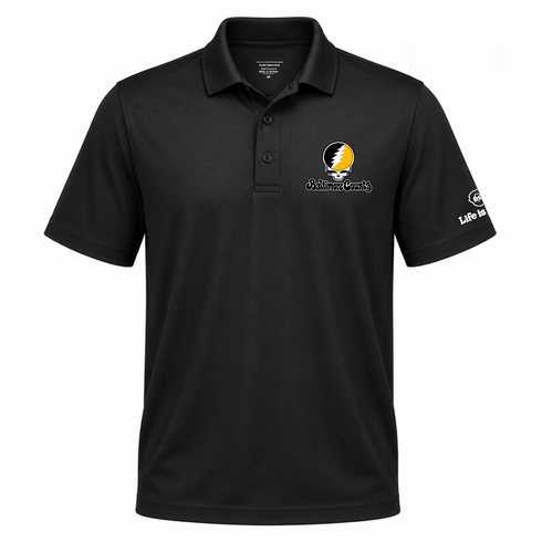 Baltimore County Stealie Premium Unisex Polo — Design: Maryland Baltimore County University of — Black