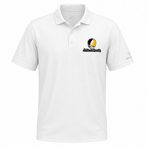 Baltimore County Stealie Premium Unisex Polo — Design: Maryland Baltimore County University of — White