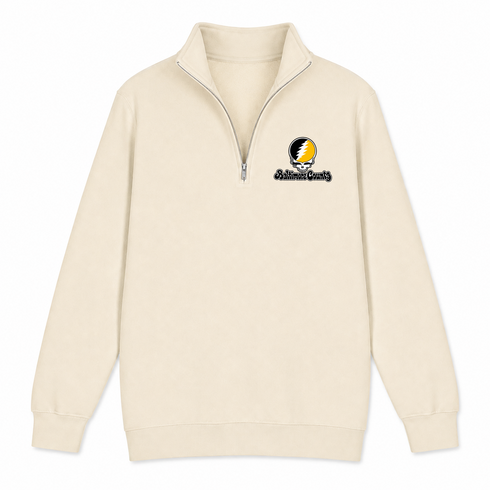 Baltimore County Stealie Premium Unisex Quarter-Zip — Design: Maryland Baltimore County University of — Sand