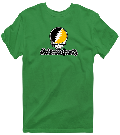 Baltimore County Stealie Premium Unisex T-Shirt — Irish Green