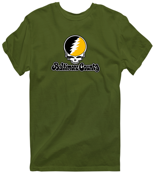 Baltimore County Stealie Premium Unisex T-Shirt — Military Green