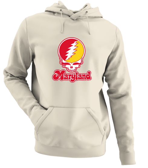 Maryland Stealie Premium Unisex Hoodie — Design: Maryland University of — Sand