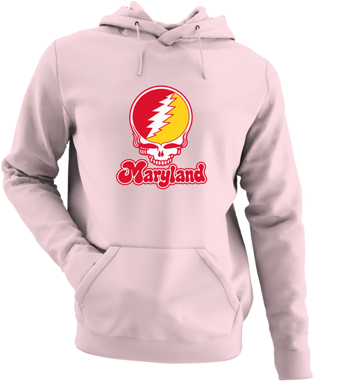 Maryland Stealie Premium Unisex Hoodie — Design: Maryland University of — Light Pink