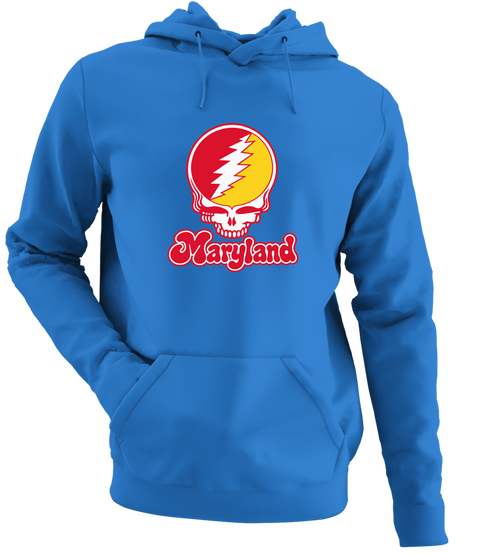 Maryland Stealie Premium Unisex Hoodie — Design: Maryland University of — Heather Royal