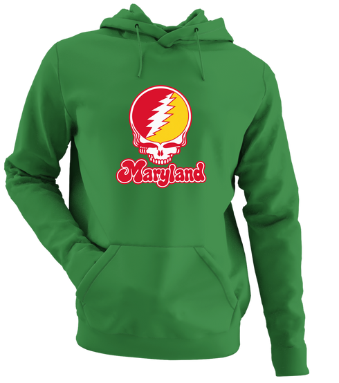 Maryland Stealie Premium Unisex Hoodie — Design: Maryland University of — Irish Green