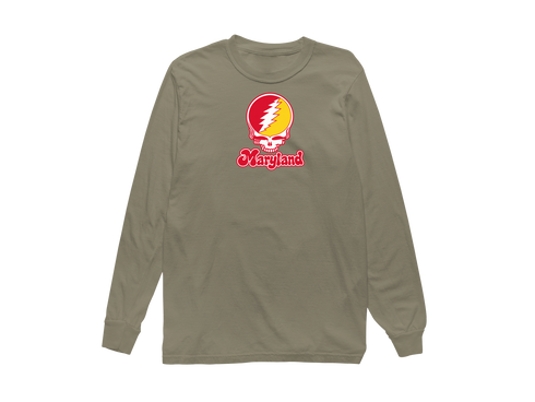 Maryland Stealie Premium Unisex Long-Sleeve — Design: Maryland University of — Sandstone