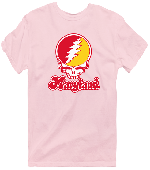 Maryland Stealie Premium Unisex T-Shirt — Design: Maryland University of — Light Pink