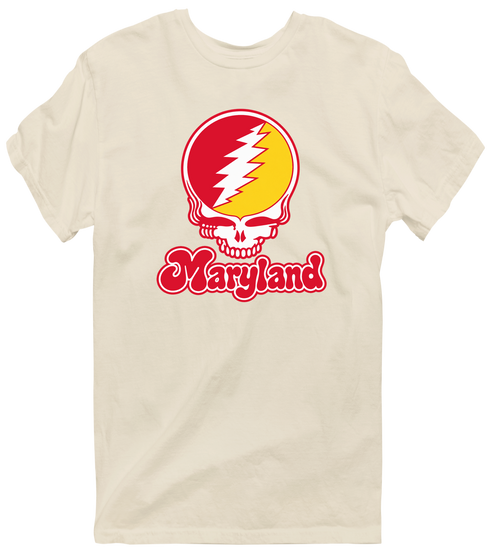 Maryland Stealie Premium Unisex T-Shirt — Design: Maryland University of — Sand