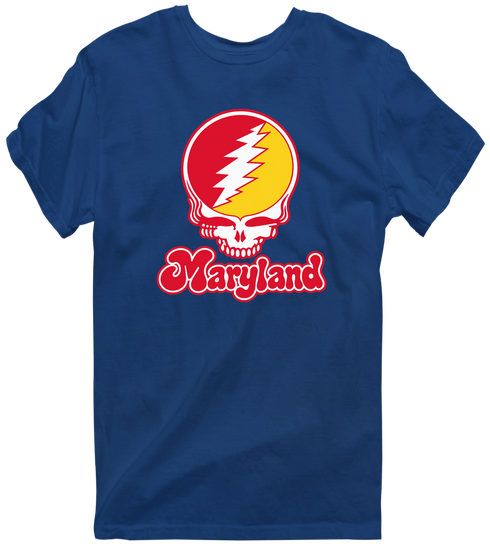 Maryland Stealie Premium Unisex T-Shirt — Design: Maryland University of — Navy