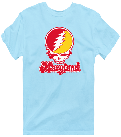 Maryland Stealie Premium Unisex T-Shirt — Design: Maryland University of — Light Blue