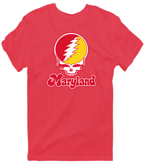 Maryland Stealie Premium Unisex T-Shirt — Design: Maryland University of — Heather Red