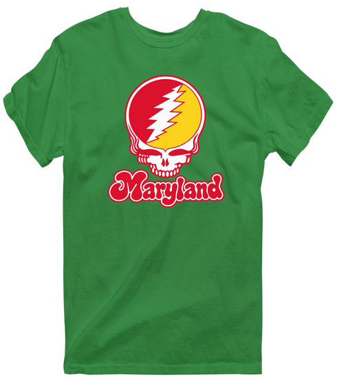Maryland Stealie Premium Unisex T-Shirt — Design: Maryland University of — Irish Green