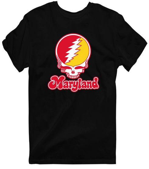 Maryland Stealie Premium Unisex T-Shirt — Design: Maryland University of — Black