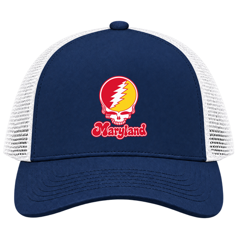 Maryland Stealie Premium Unisex Trucker Cap — Design: Maryland University of — Navy/White